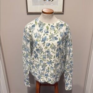 Joie - Floral Pull Over Sweater - Green/Blue/White - Size M - Good Condition!!